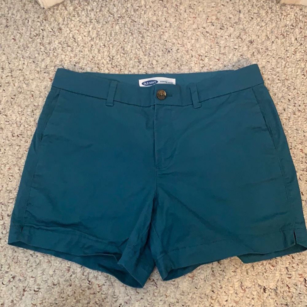 Old Navy turquoise cotton everyday shorts size 8